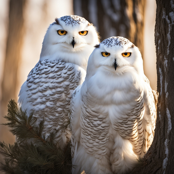 Snowy Owls by Aman Sharma