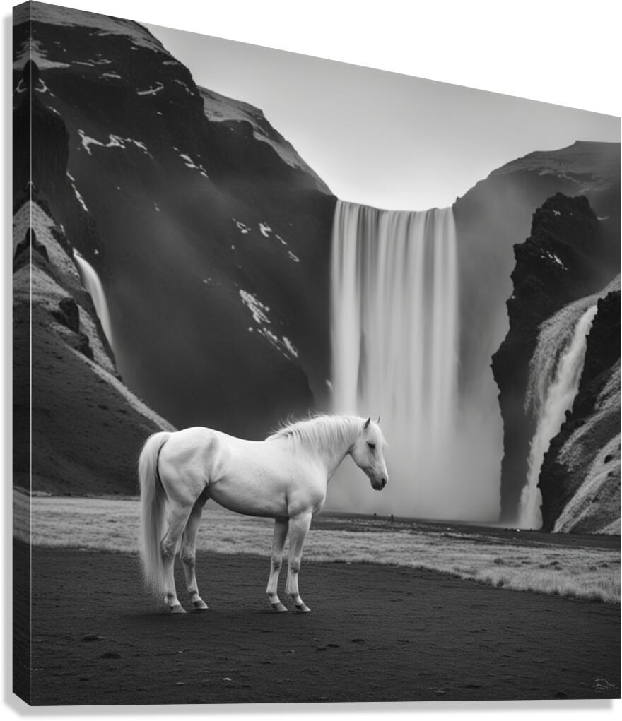 White Horse Canvas Print