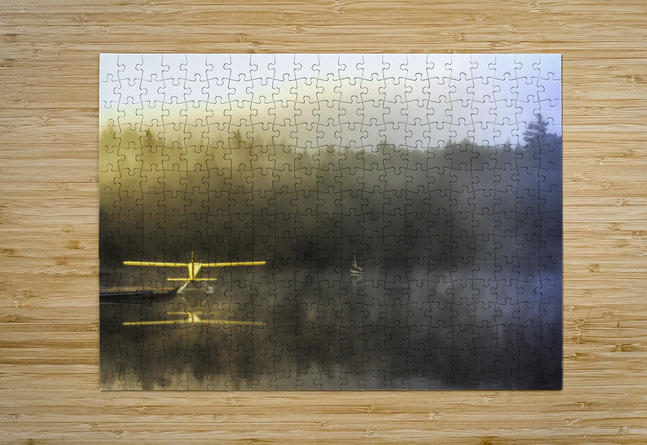 Serenity of a lake on a misty morning Aman Sharma Puzzle printing